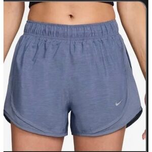 Nike Running Shorts Womens Medium Blue Gray NEW Dri-FIT 831558-460 Space Dye